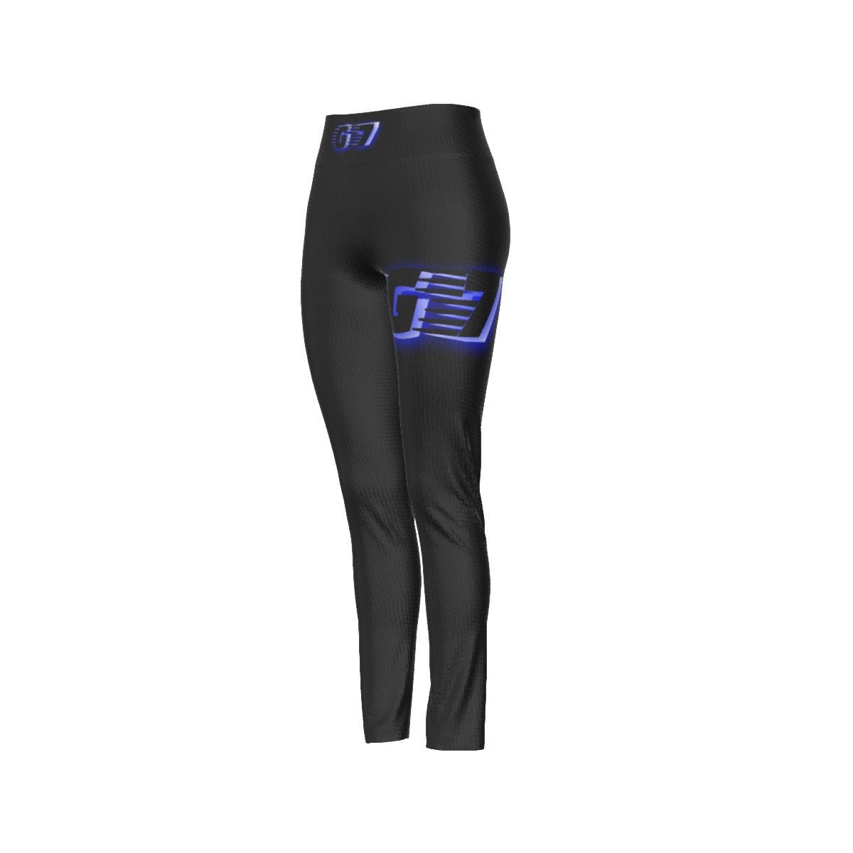 GMOB G7 Women's High Waist Leggings Side Stitch Closure (Black/Blue/White) Yoycol