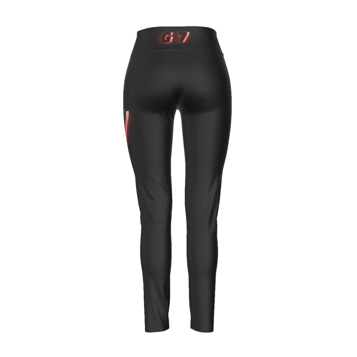 GMOB G7 Women's High Waist Leggings Side Stitch Closure (Black/Red/White) Yoycol