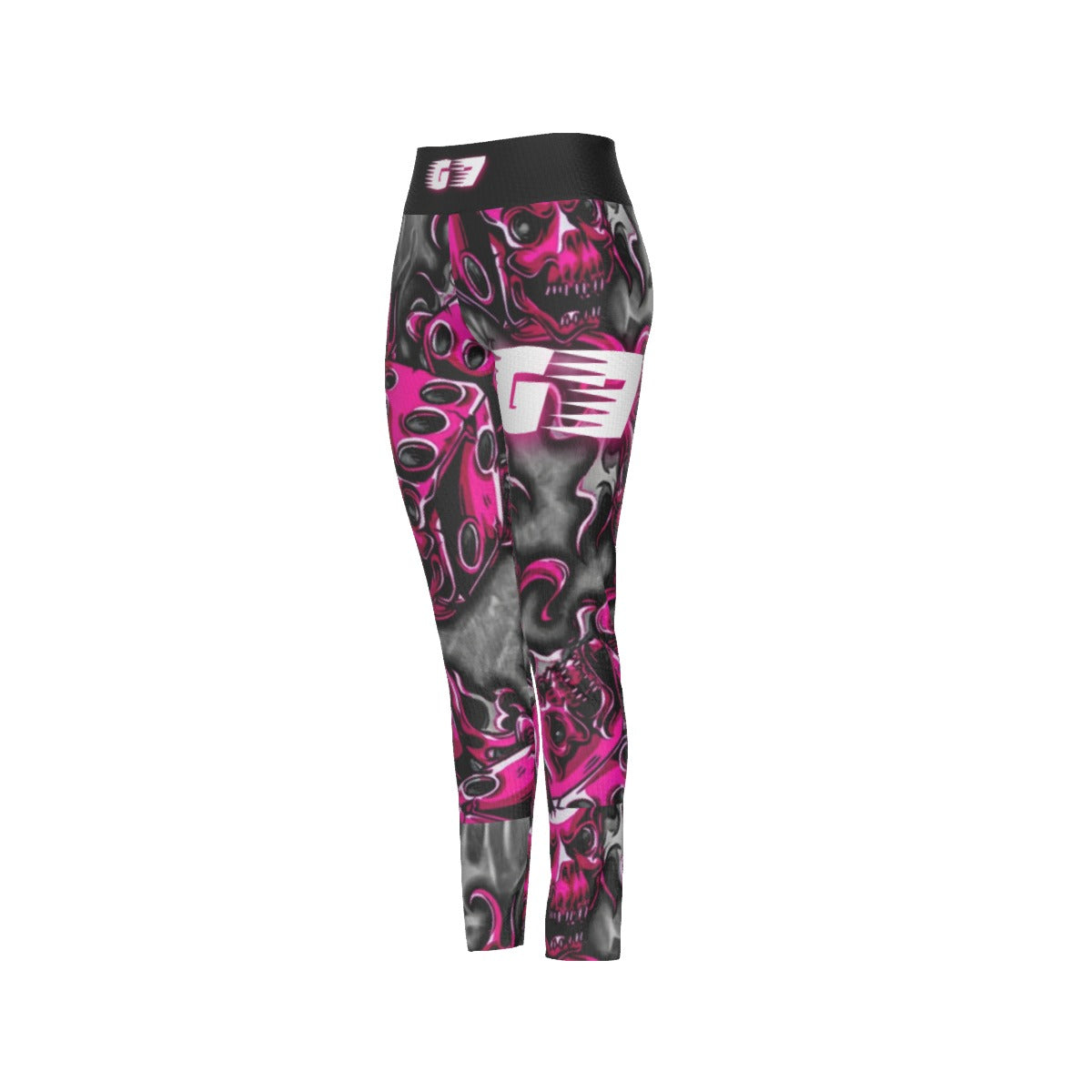 All-Over Print Women's High Waist Leggings | Side Stitch Closure Yoycol