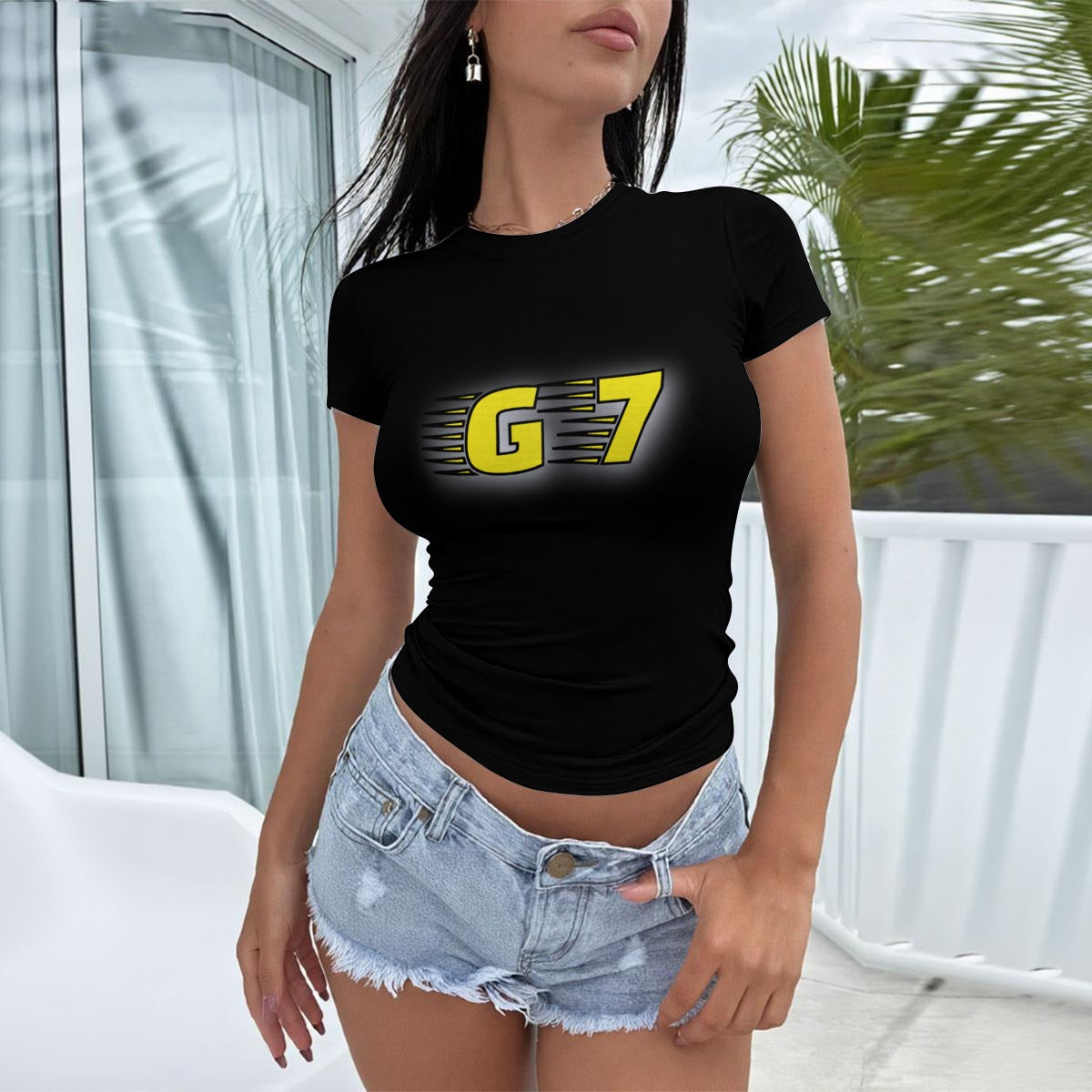 All-Over Print Women's Slim-Fit T-shirt Yoycol