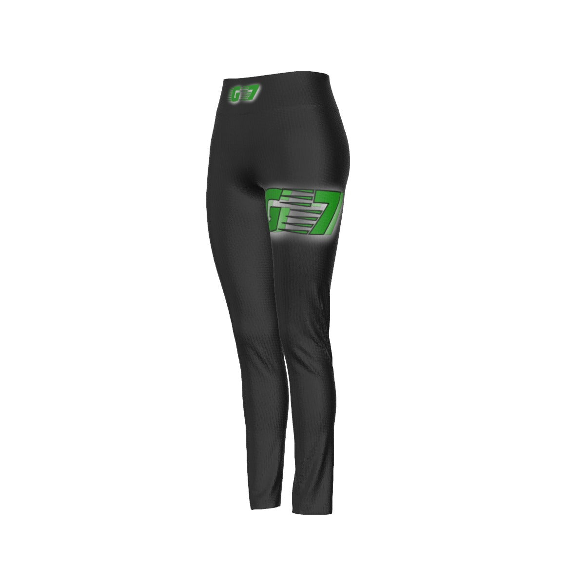GMOB G7 Women's High Waist Leggings Side Stitch Closure (Black/Green/White) Yoycol