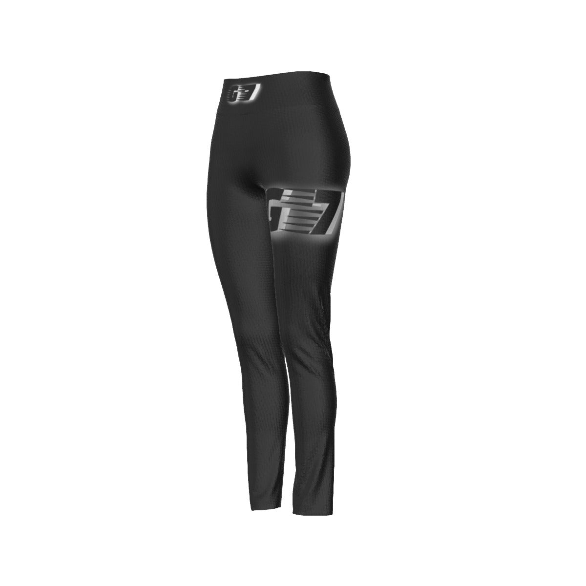 GMOB G7 Women's High Waist Leggings Side Stitch Closure (Black/White) Yoycol