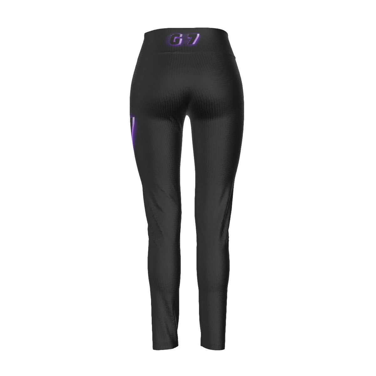 GMOB G7  Women's High Waist Leggings Side Stitch Closure (Black/Purple/White) Yoycol