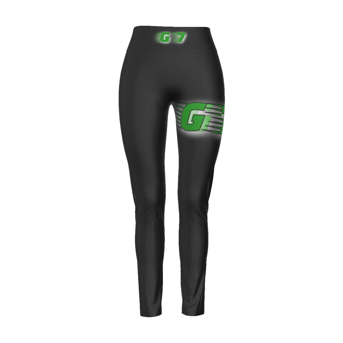 GMOB G7 Women's High Waist Leggings Side Stitch Closure (Black/Green/White) Yoycol