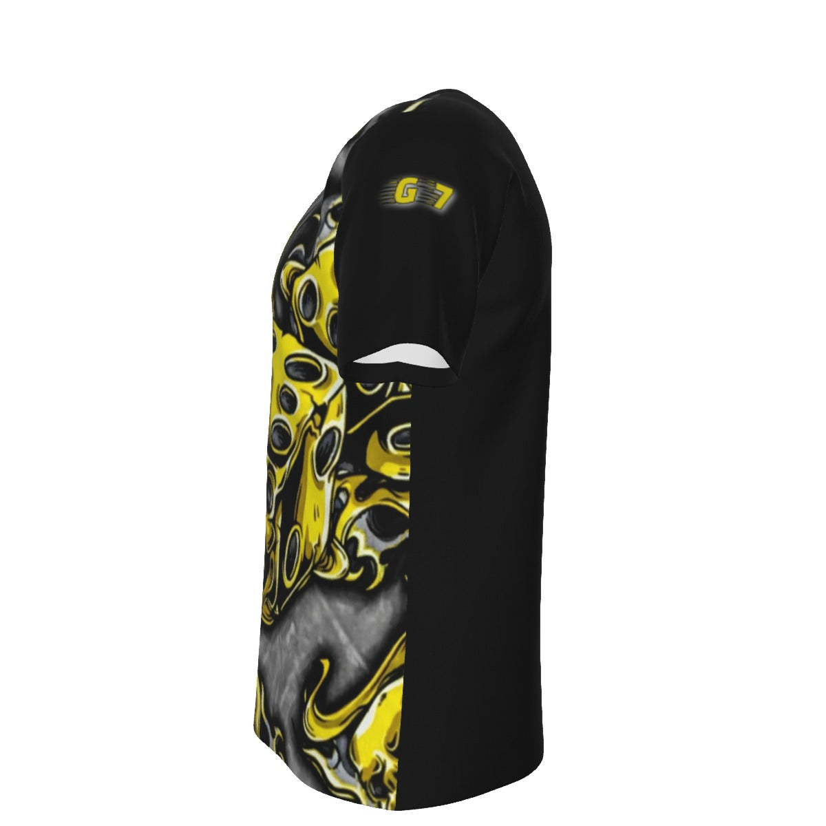 GMOB G7 Roll The Dice Men's O-Neck Cotton T-Shirt (Black/Yellow/Grey) Yoycol