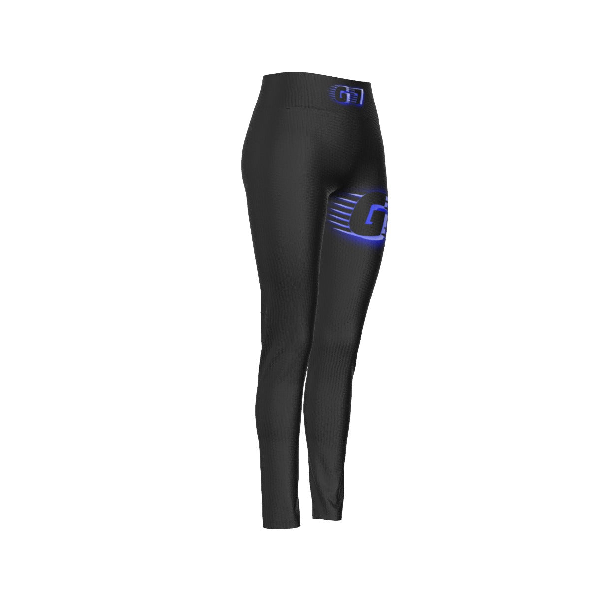 GMOB G7 Women's High Waist Leggings Side Stitch Closure (Black/Blue/White) Yoycol