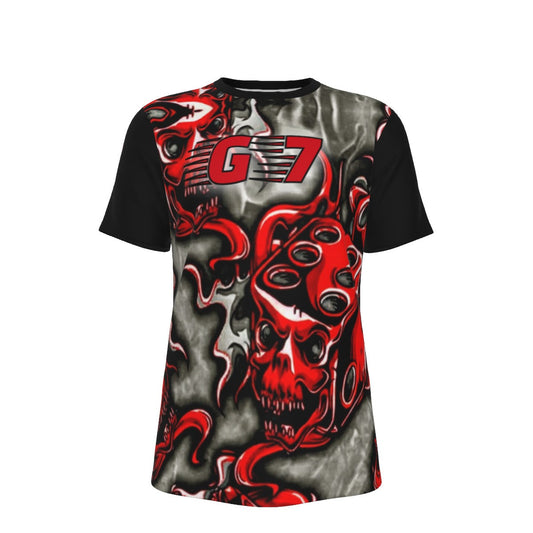 GMOB G7 Roll The Dice Men's O-Neck Cotton T-Shirt (Black/Red/Grey) Yoycol