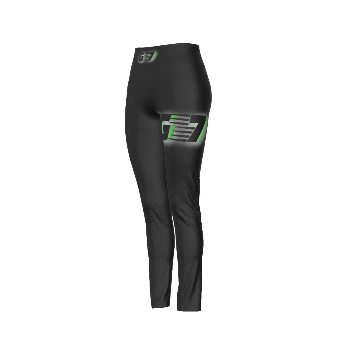 GMOB G7 Women's High Waist Leggings Side Stitch Closure (Black/Green/White) Yoycol