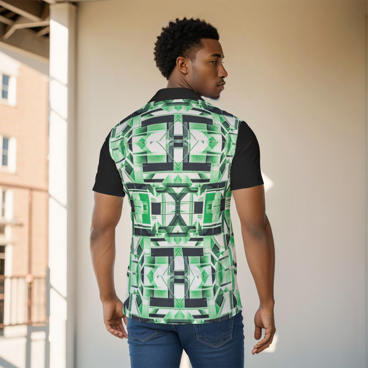 G.M.O.B. (Green/Black/White) Men's Shirt Yoycol