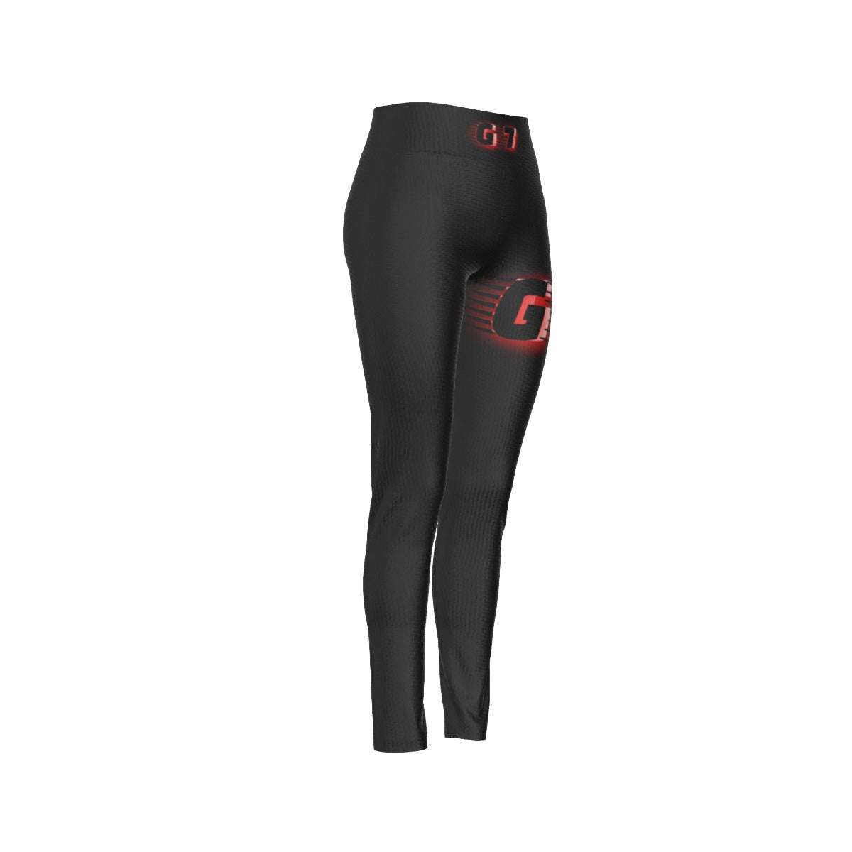 GMOB G7 Women's High Waist Leggings Side Stitch Closure (Black/Red/White) Yoycol