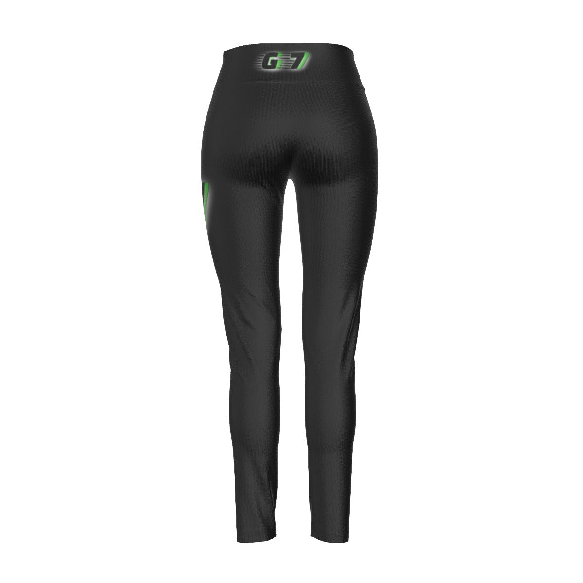 GMOB G7 Women's High Waist Leggings Side Stitch Closure (Black/Green/White) Yoycol
