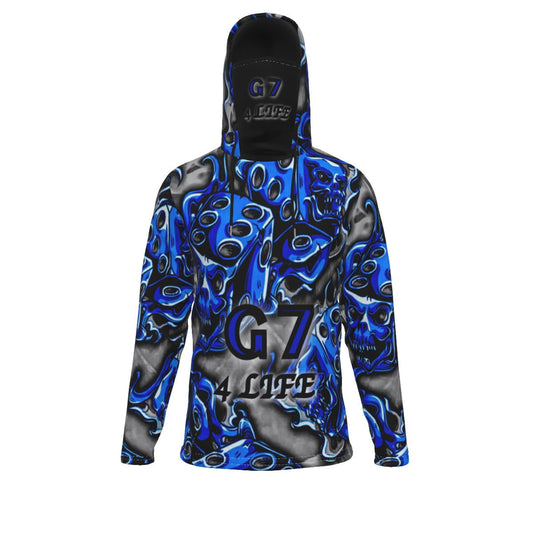 GMOB G7 Men's Pullover Hoodie With Mask (Blue/Grey/Black) Yoycol