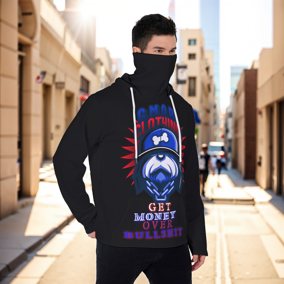 G.M.O.B. (Top Dog) Men's Masked Hoodie Yoycol
