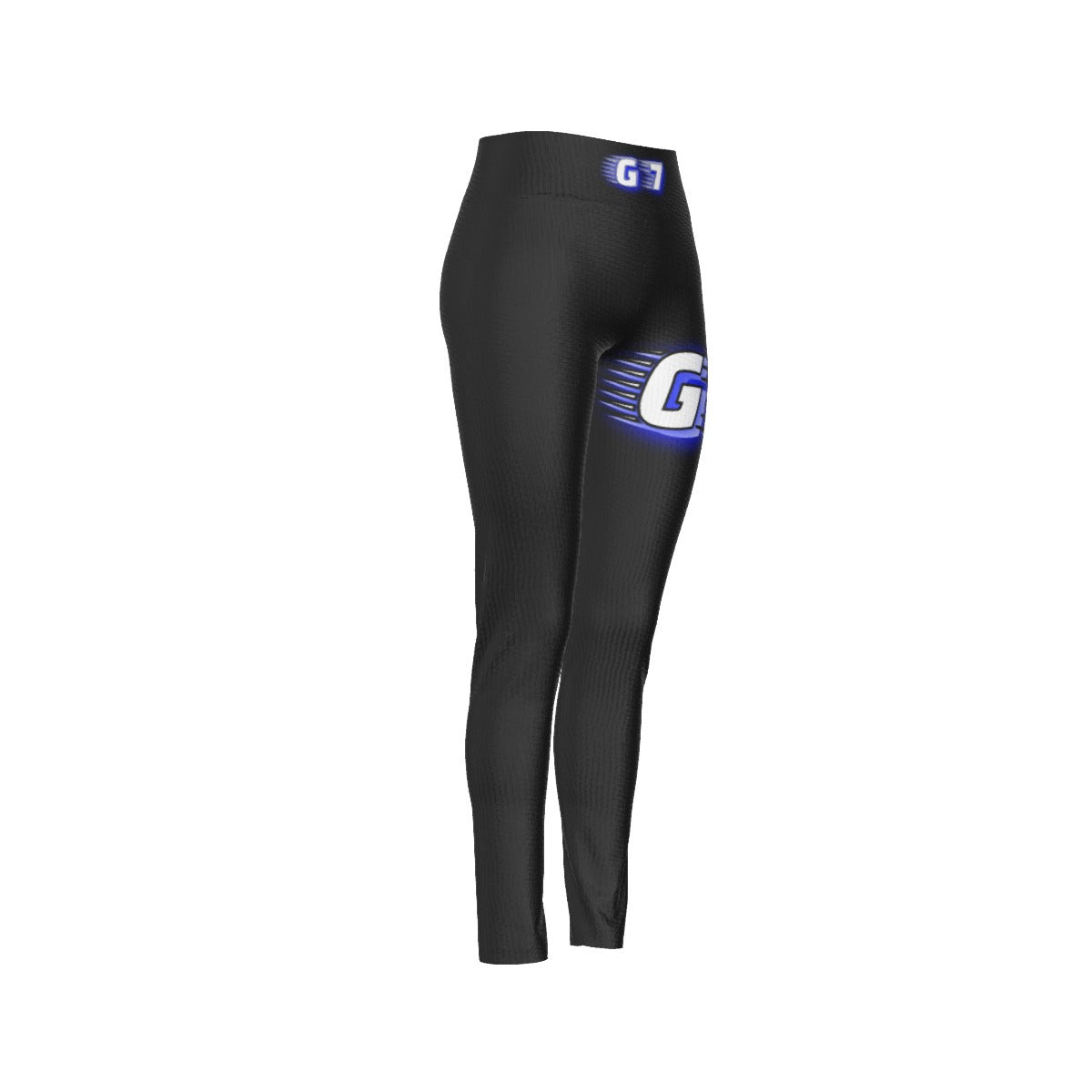 GMOB G7  Women's High Waist Leggings Side Stitch Closure (Black/Blue/White) Yoycol