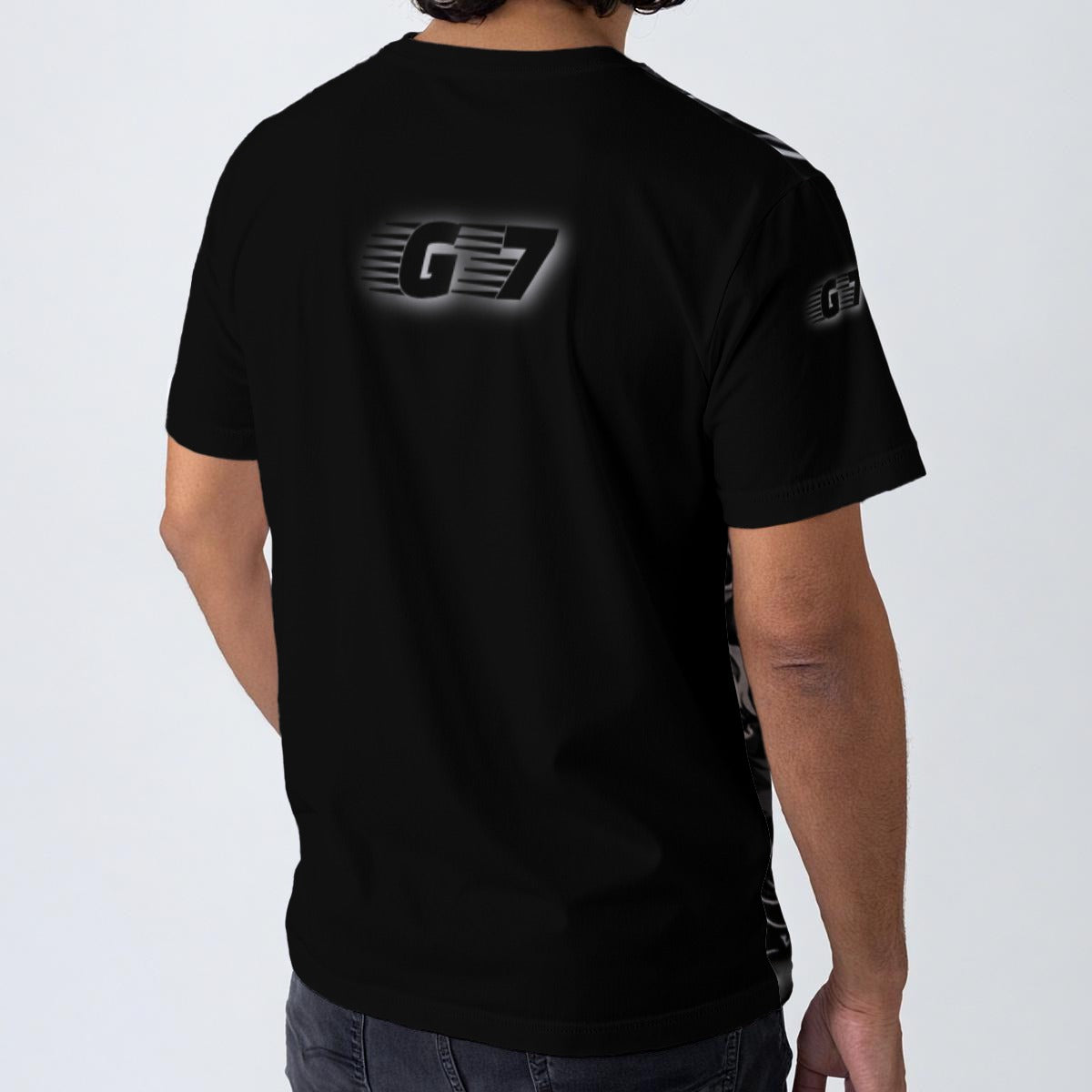 GMOB G7 Men's O-Neck T-Shirt Cotton (Black/Grey) Yoycol
