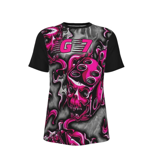 GMOB G7 Roll The Dice Men's O-Neck T-Shirt Cotton (Black/Pink/Grey) Yoycol