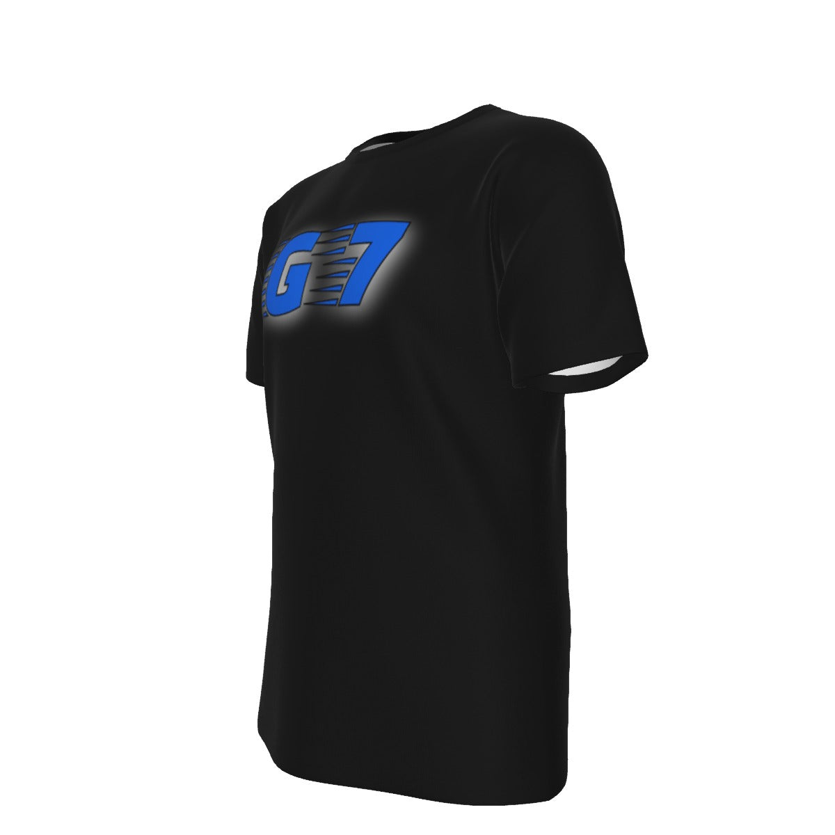 GMOB G7 Men's O-Neck T-Shirt Cotton (Black/Blue) Yoycol