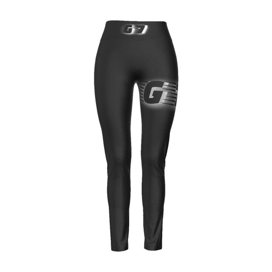 GMOB G7 Women's High Waist Leggings Side Stitch Closure (Black/White) Yoycol