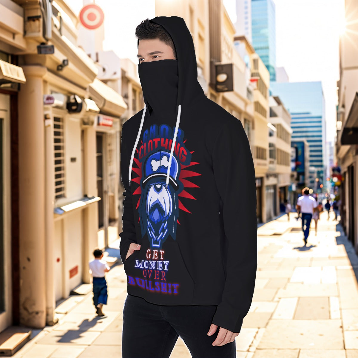 G.M.O.B. (Top Dog) Men's Masked Hoodie Yoycol