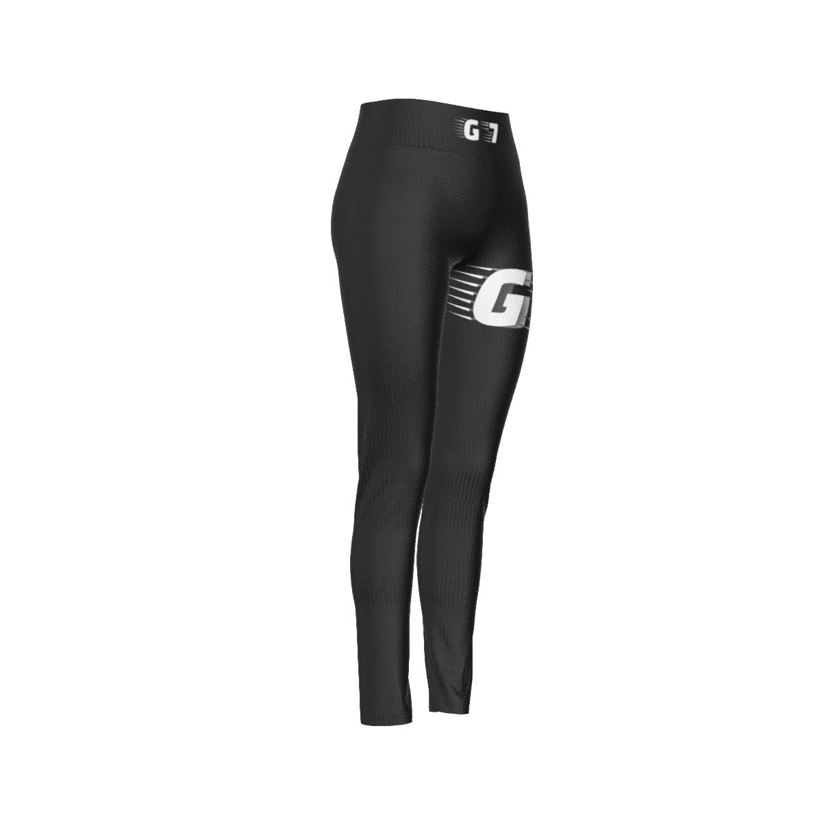 GMOB G7 Women's High Waist Leggings Side Stitch Closure (Black/White) Yoycol