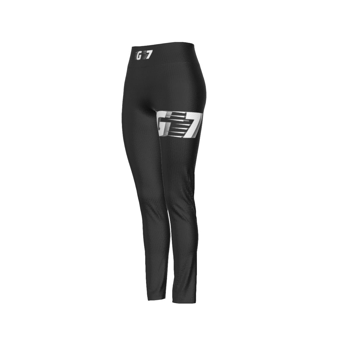 GMOB G7 Women's High Waist Leggings Side Stitch Closure (Black/White) Yoycol