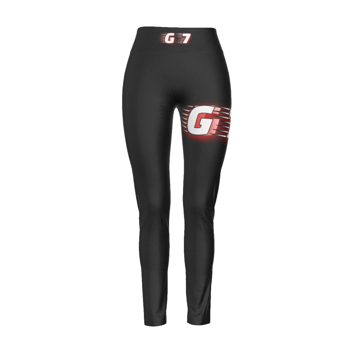 GMOB G7 Women's High Waist Leggings Side Stitch Closure (Black/Red/White) Yoycol