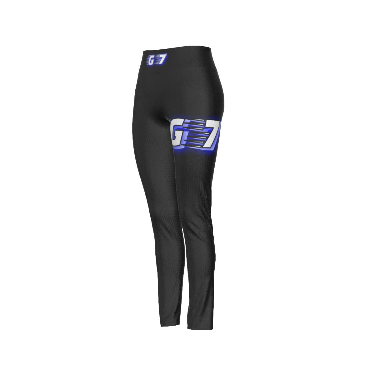 GMOB G7  Women's High Waist Leggings Side Stitch Closure (Black/Blue/White) Yoycol