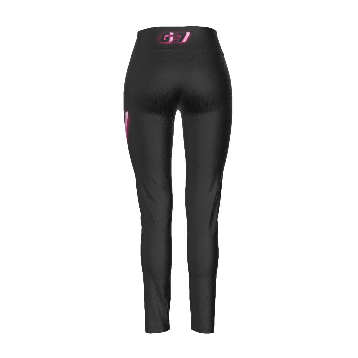 GMOB G7  Women's High Waist Leggings Side Stitch Closure (Black/Pink/White) GMOB Hiphop Clothing