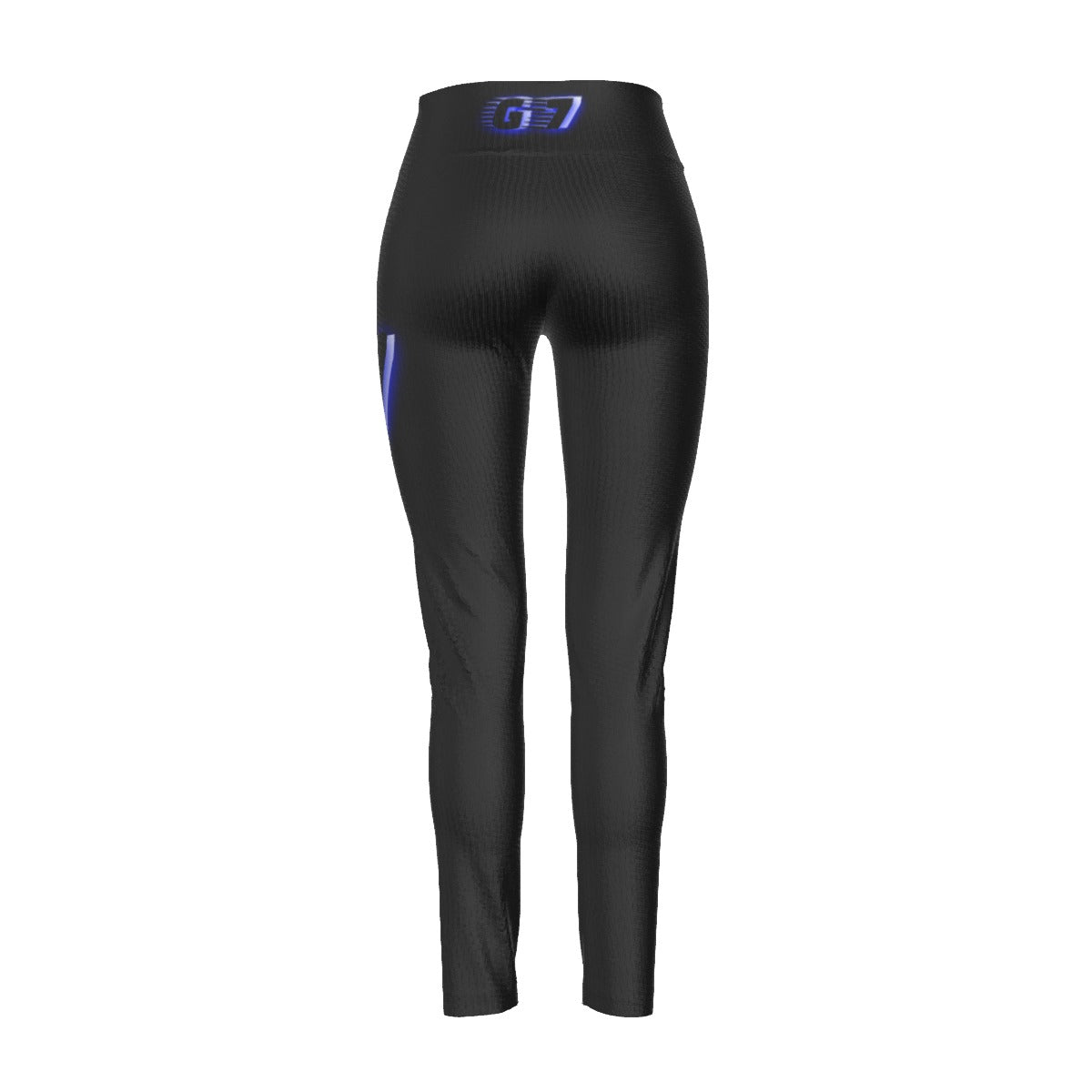 GMOB G7 Women's High Waist Leggings Side Stitch Closure (Black/Blue/White) Yoycol