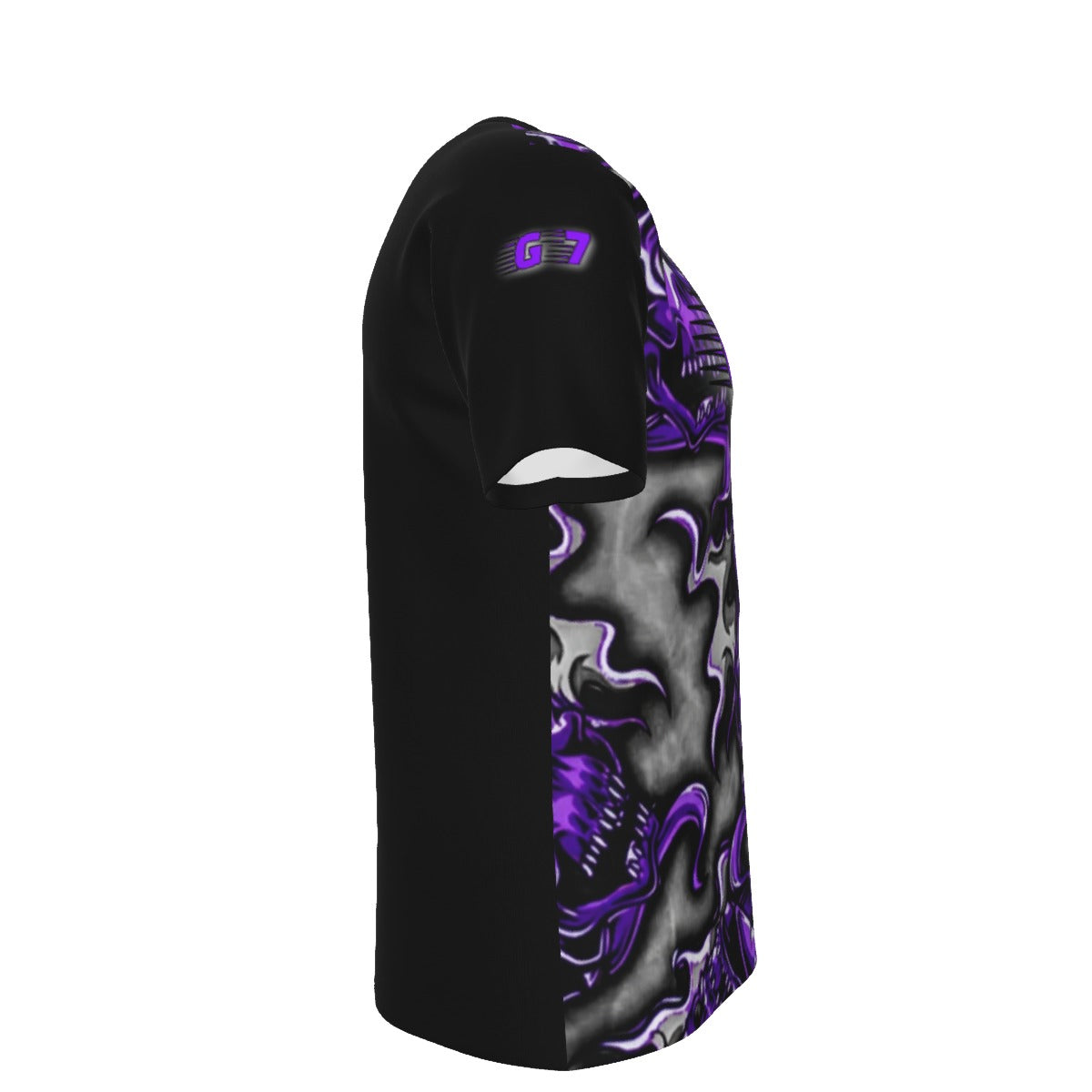 GMOB G7 Roll The Dice Men's O-Neck T-Shirt Cotton (Black/Purple/Grey) Yoycol