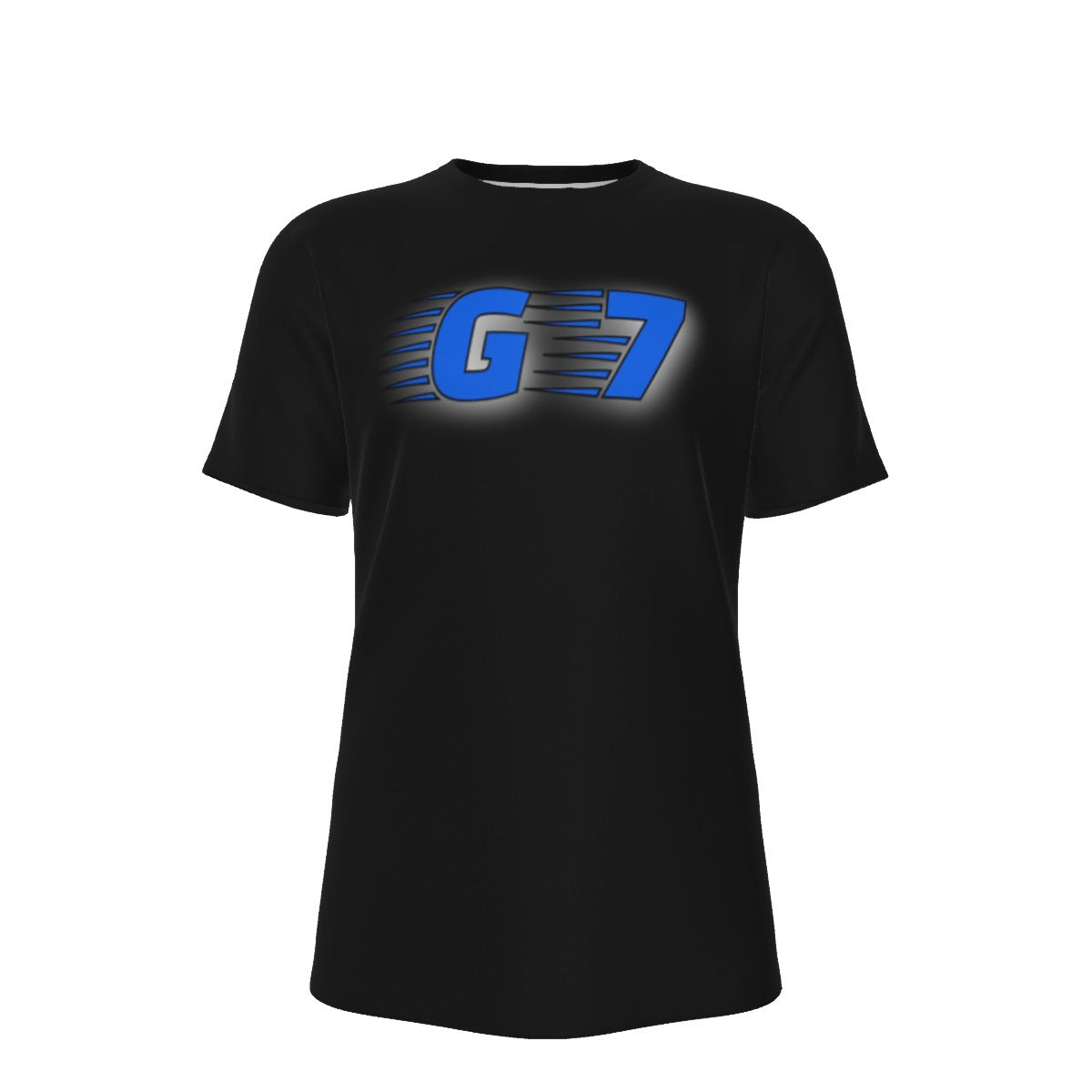 GMOB G7 Men's O-Neck T-Shirt Cotton (Black/Blue) Yoycol