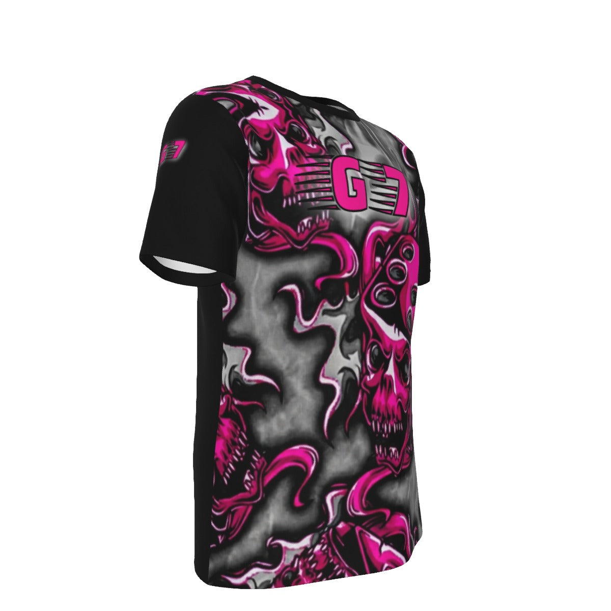 GMOB G7 Roll The Dice Men's O-Neck T-Shirt Cotton (Black/Pink/Grey) Yoycol