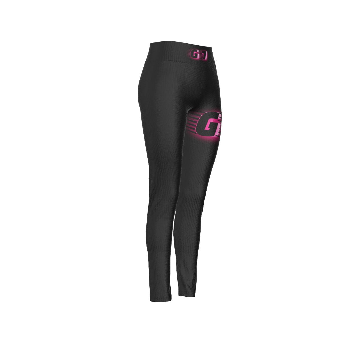 GMOB G7  Women's High Waist Leggings Side Stitch Closure (Black/Pink/White) GMOB Hiphop Clothing