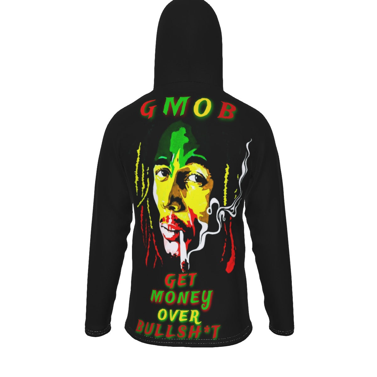G.M.O.B. Men's (Bob Marley) Pullover Hoodie With Mask Yoycol