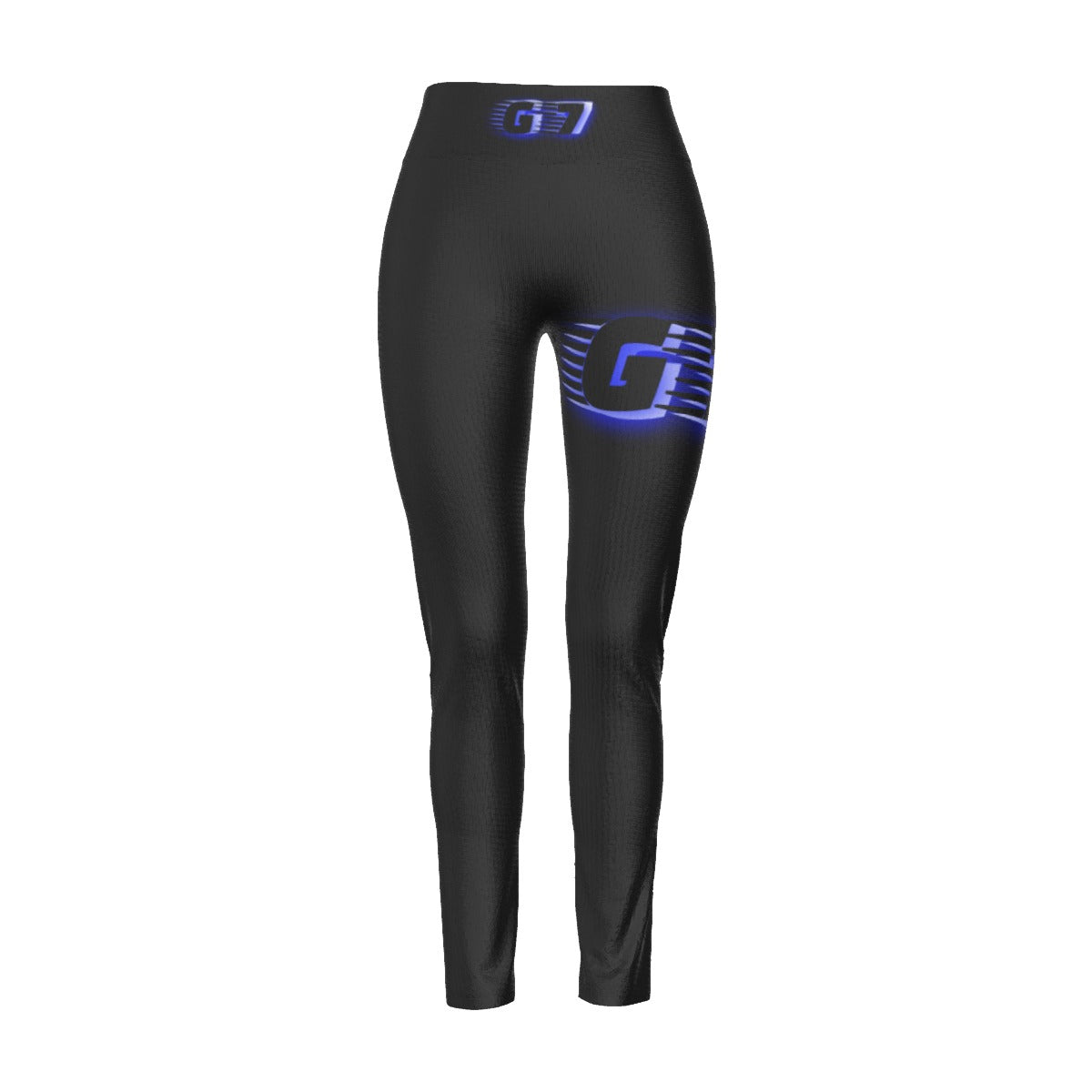 GMOB G7 Women's High Waist Leggings Side Stitch Closure (Black/Blue/White) Yoycol
