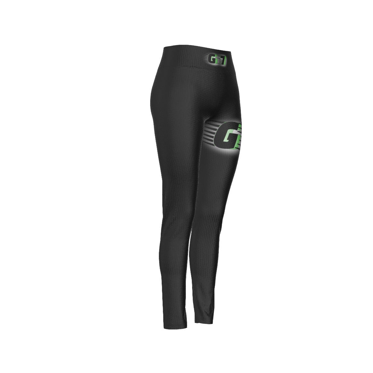 GMOB G7 Women's High Waist Leggings Side Stitch Closure (Black/Green/White) Yoycol