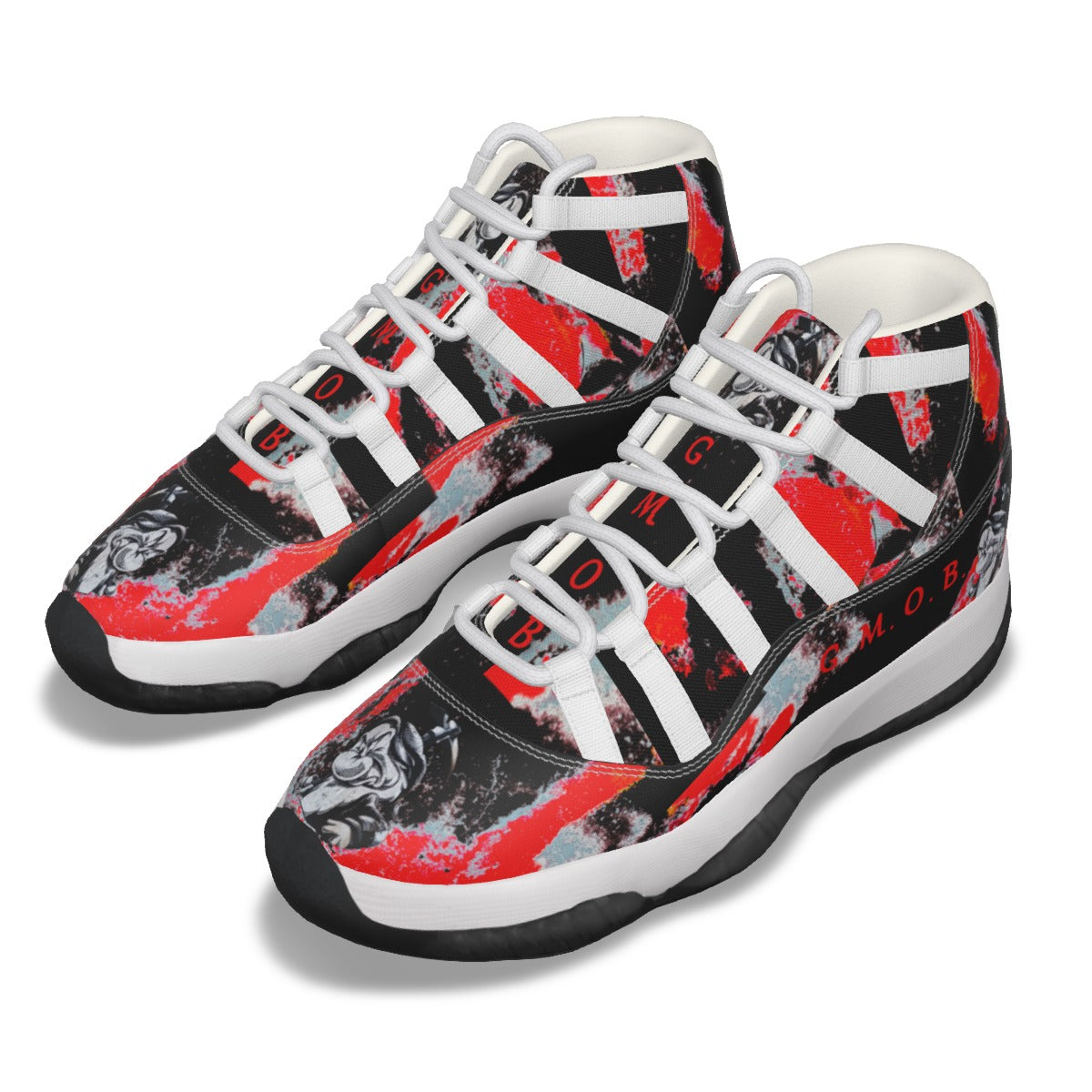 G.M.O.B. Men's (Grumpy) High Top Basketball Shoes Yoycol