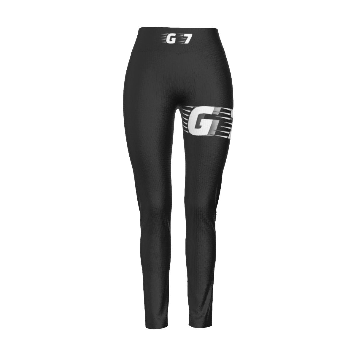 GMOB G7 Women's High Waist Leggings Side Stitch Closure (Black/White) Yoycol