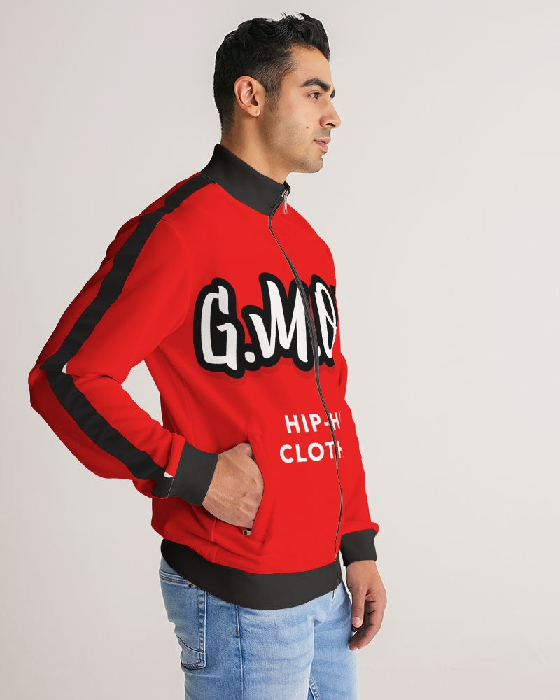 G.M.O.B. LOVE JACKET Men's Stripe-Sleeve Track Jacket G.M.O.B HipHop Clothing