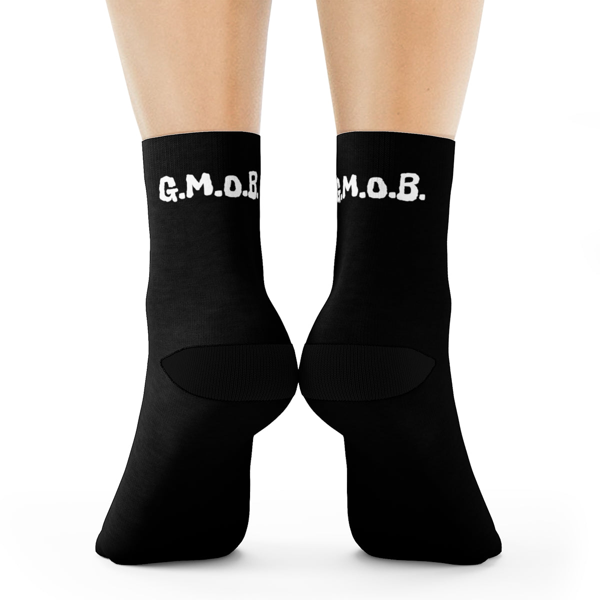 G.M.O.B. Clothing Black Crew Socks Printify