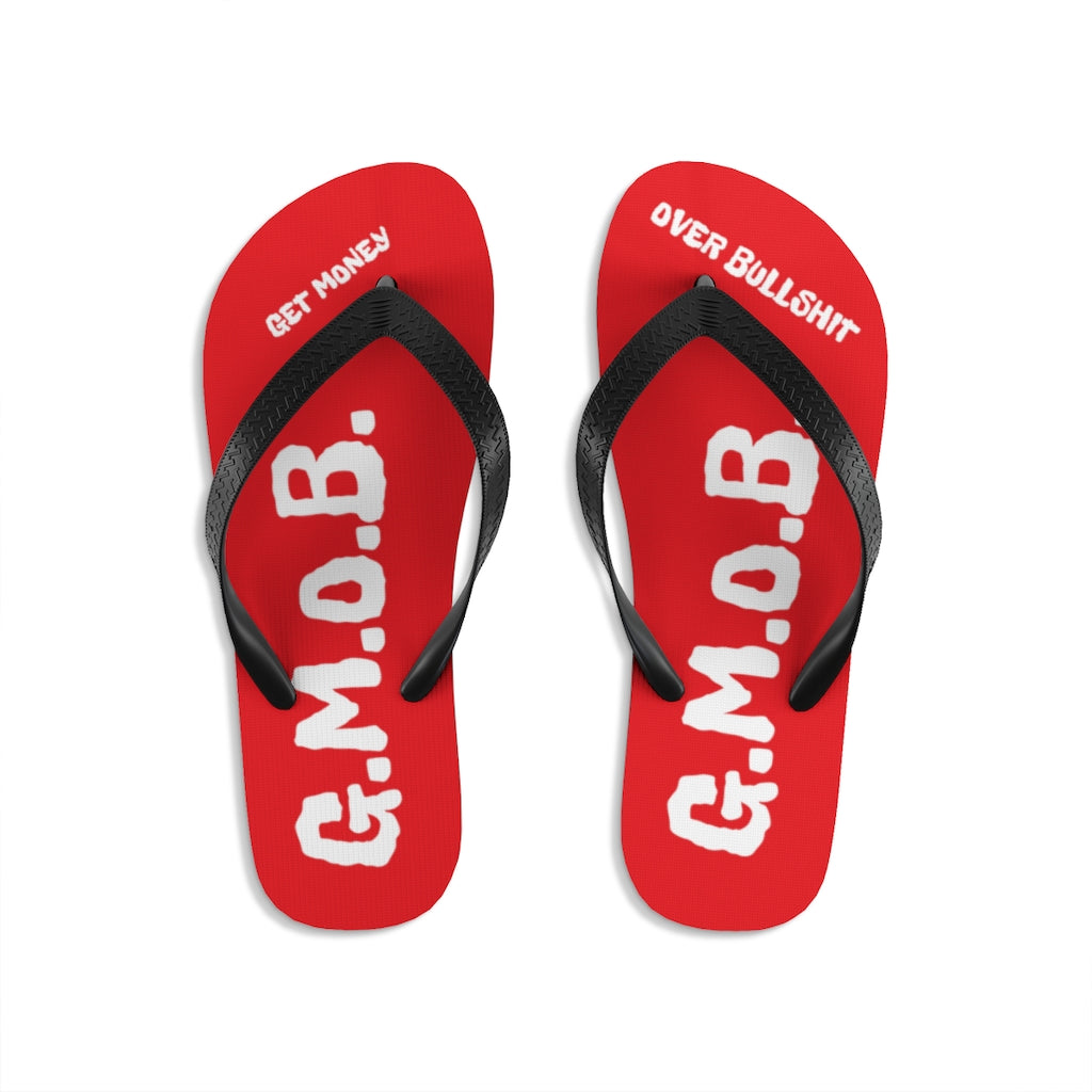 G.M.O.B. Unisex Flip-Flops (RED/WHITE) Printify