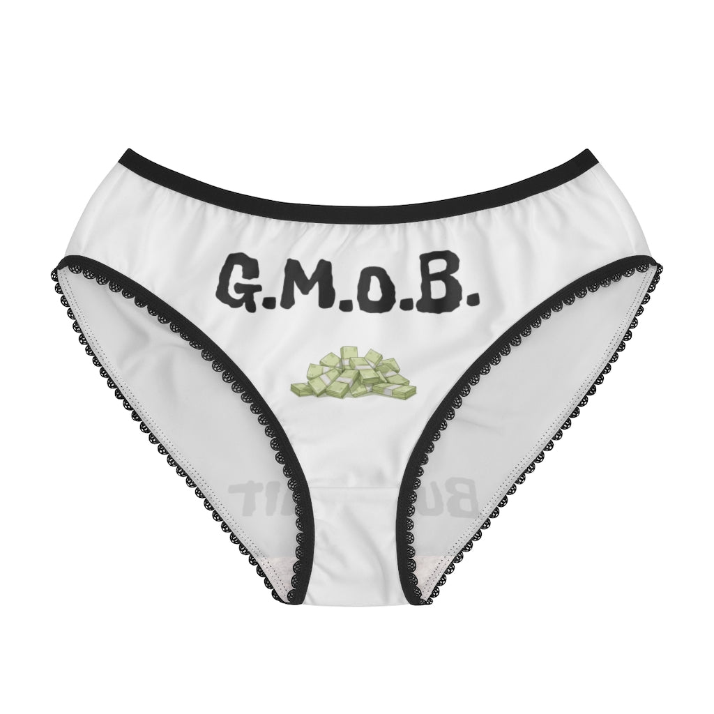 G.M.O.B. Women's Briefs (White/Black) Printify