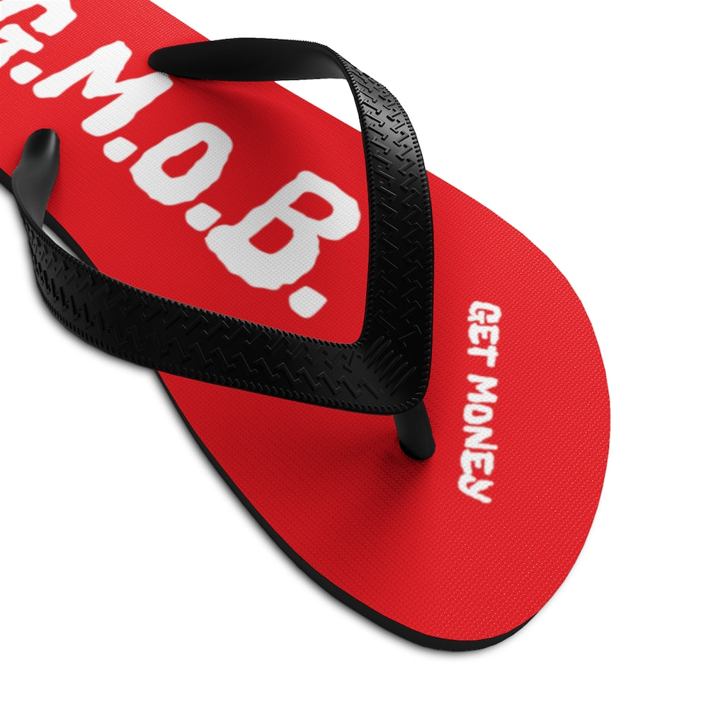 G.M.O.B. Unisex Flip-Flops (RED/WHITE) Printify