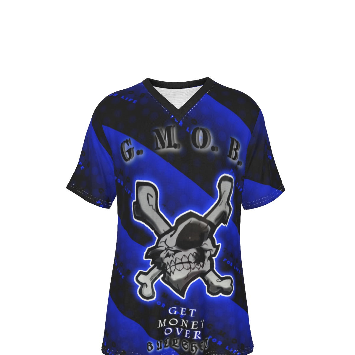 G.M.O.B. Men's X Skull V-Neck T-Shirt Yoycol