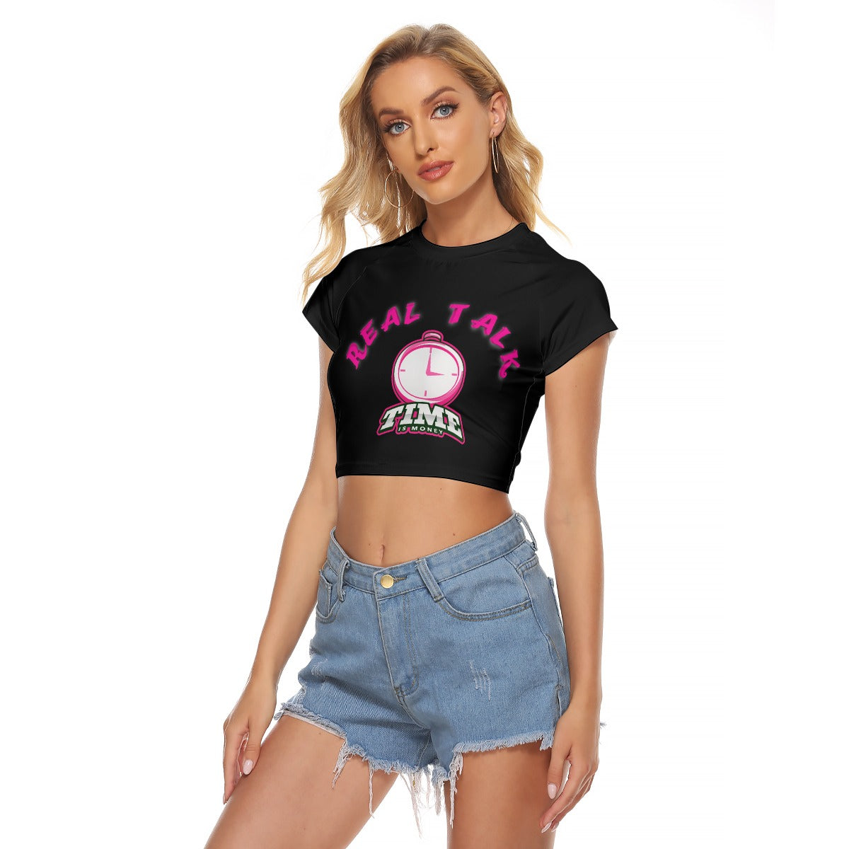 G.M.O.B. Women's Time Check Cropped T-shirt Yoycol