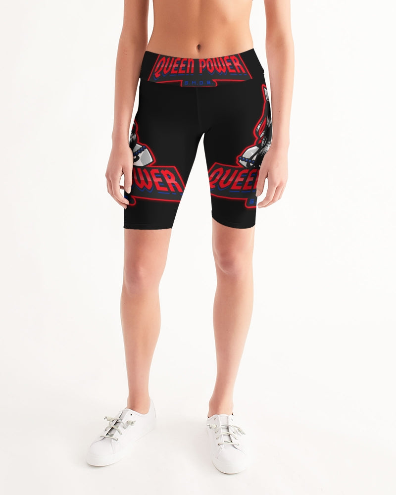 G.M.O.B. Women's Queen Mid-Rise Bike Shorts G.M.O.B HipHop Clothing