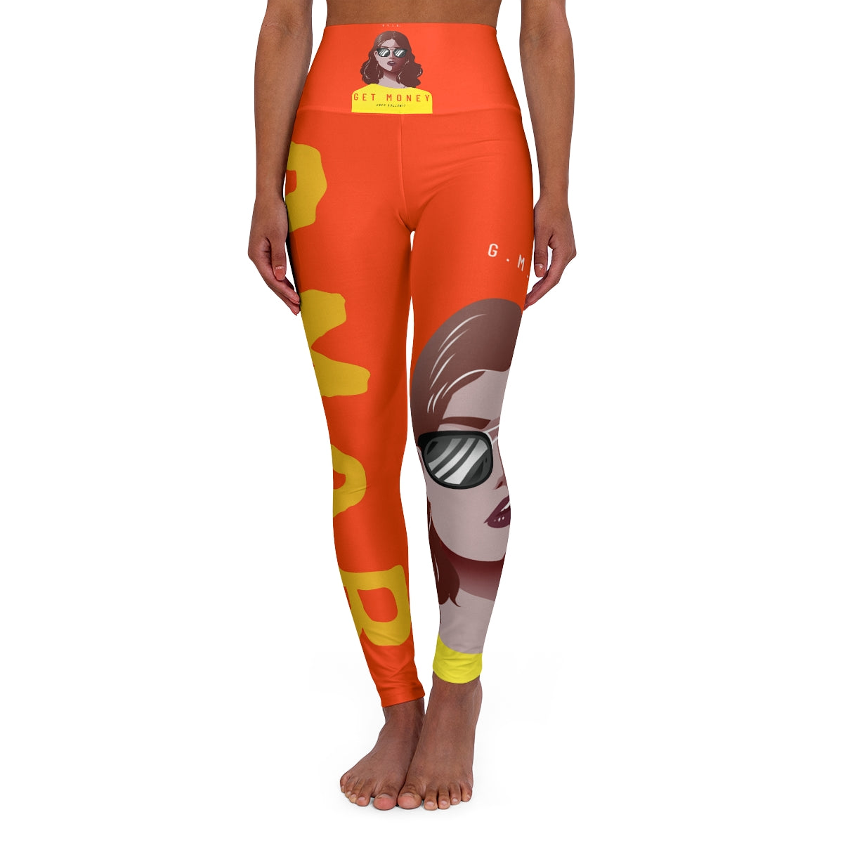 G.M.O.B. Women's Sunflower High Waisted Yoga Leggings Printify