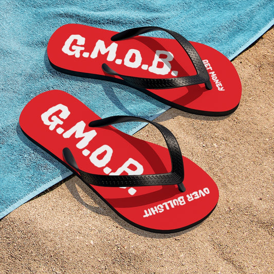 G.M.O.B. Unisex Flip-Flops (RED/WHITE) Printify