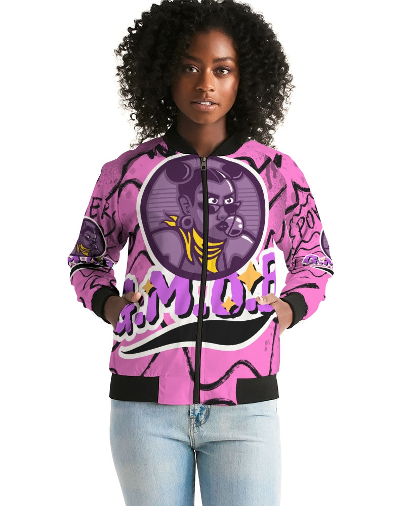 G.M.O.B. Women's Power Bomber Jacket G.M.O.B HipHop Clothing