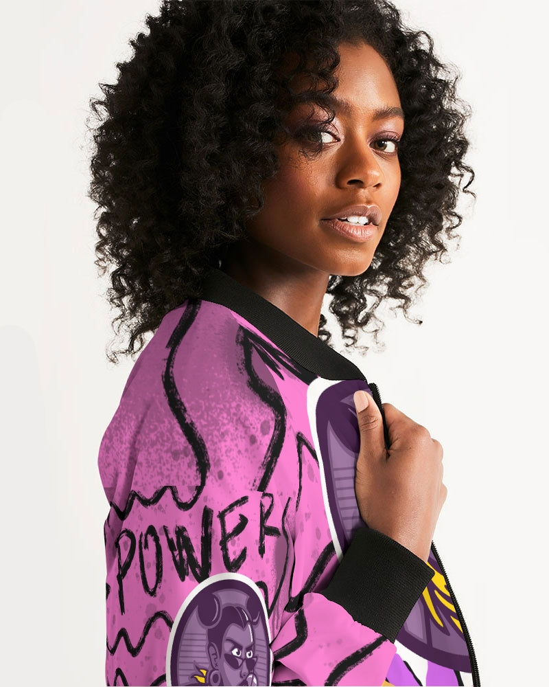 G.M.O.B. Women's Power Bomber Jacket G.M.O.B HipHop Clothing